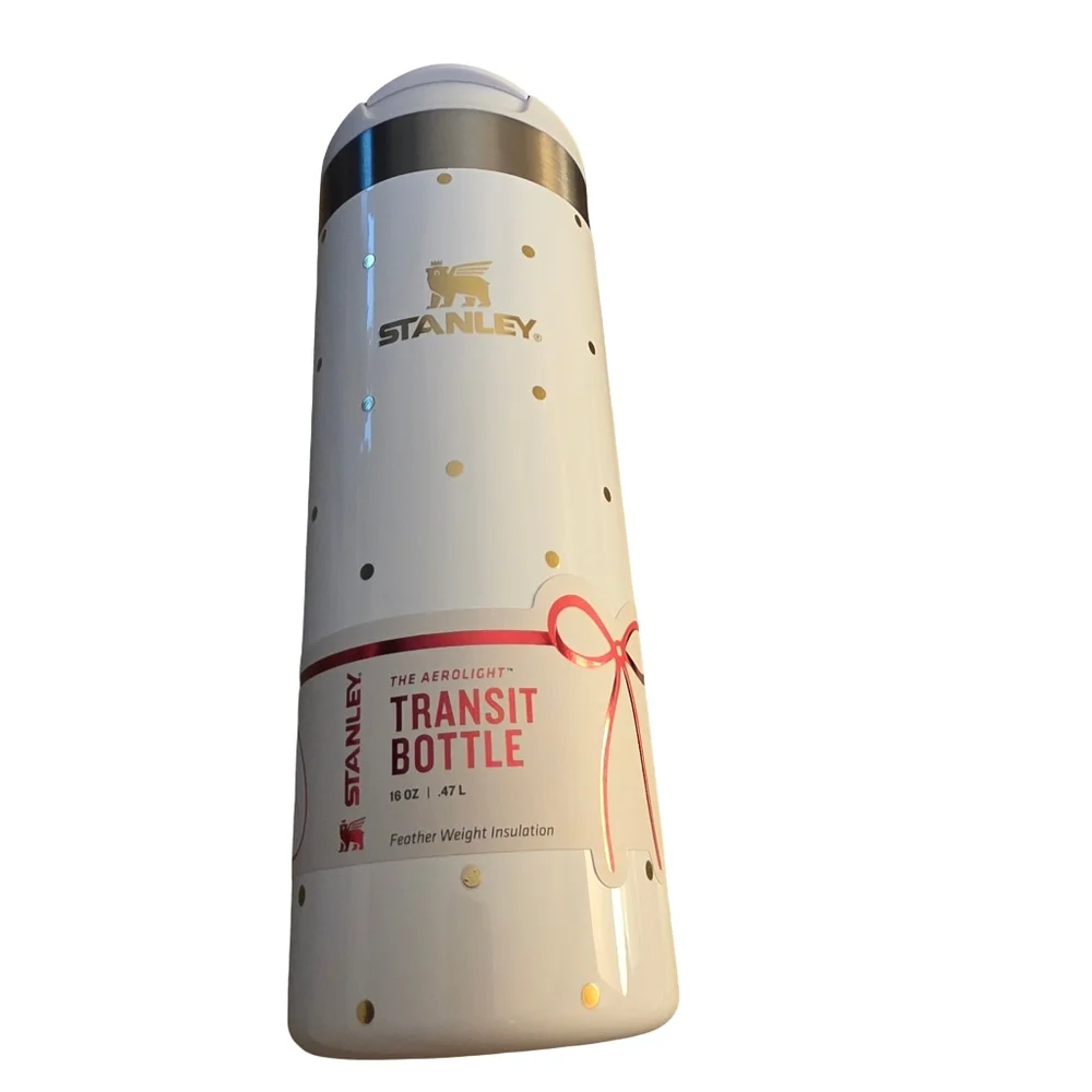 Stanley 16oz Stainless Steel Aero Light Transit Bottle Frost Polka Dot NEW